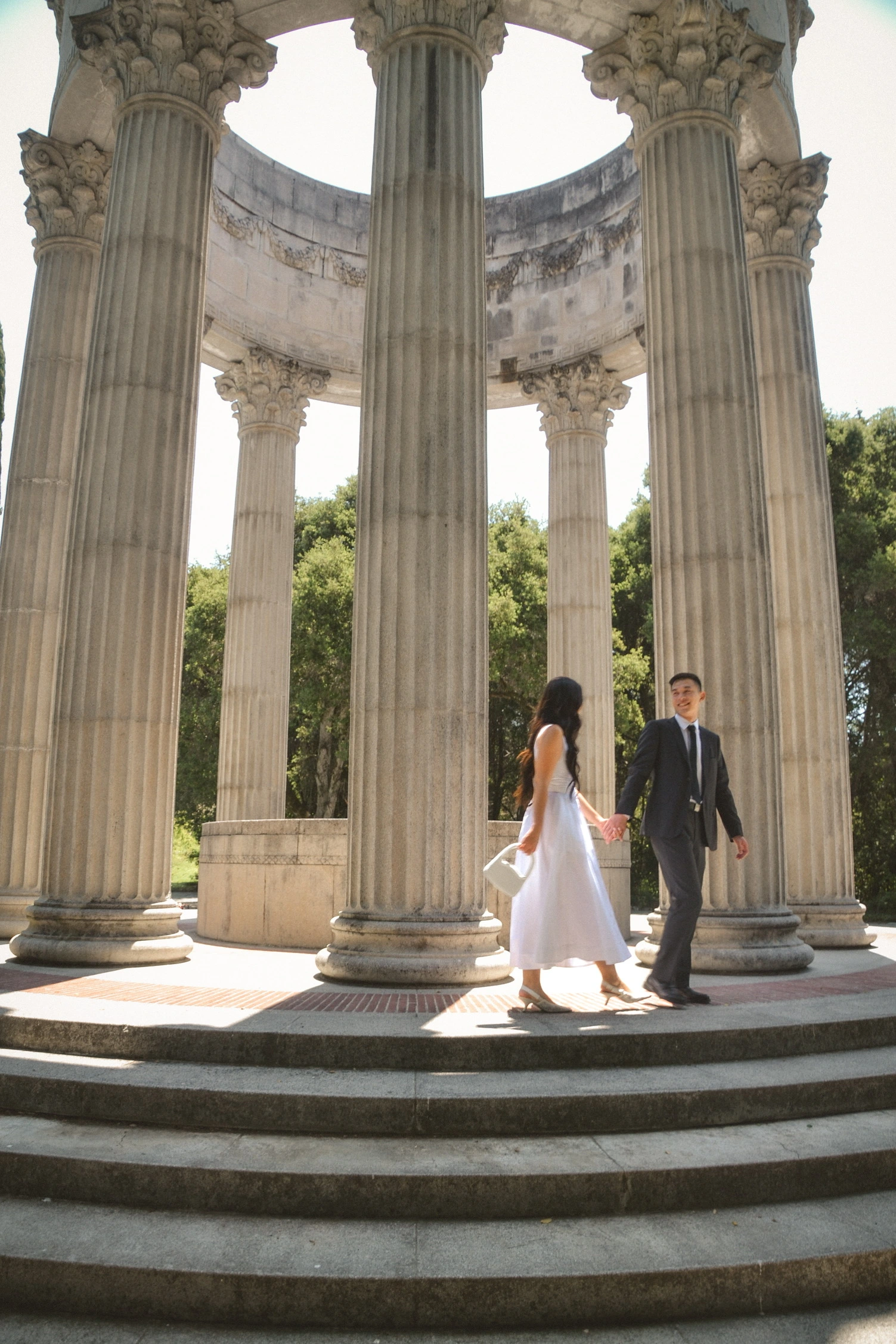 Couple at columns