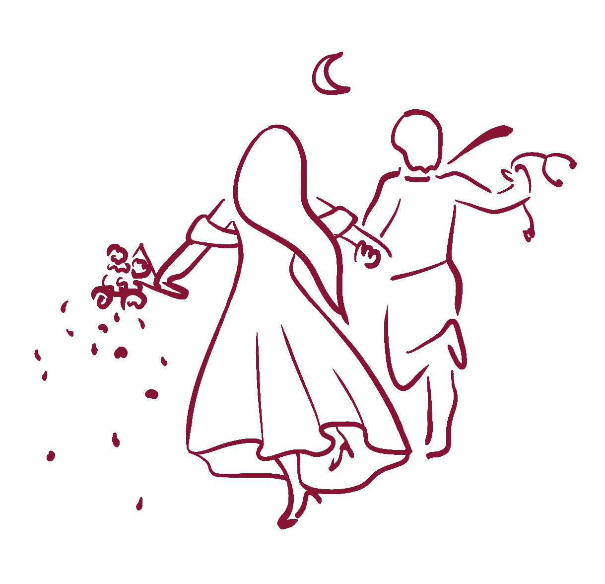 Dancing couple illustration