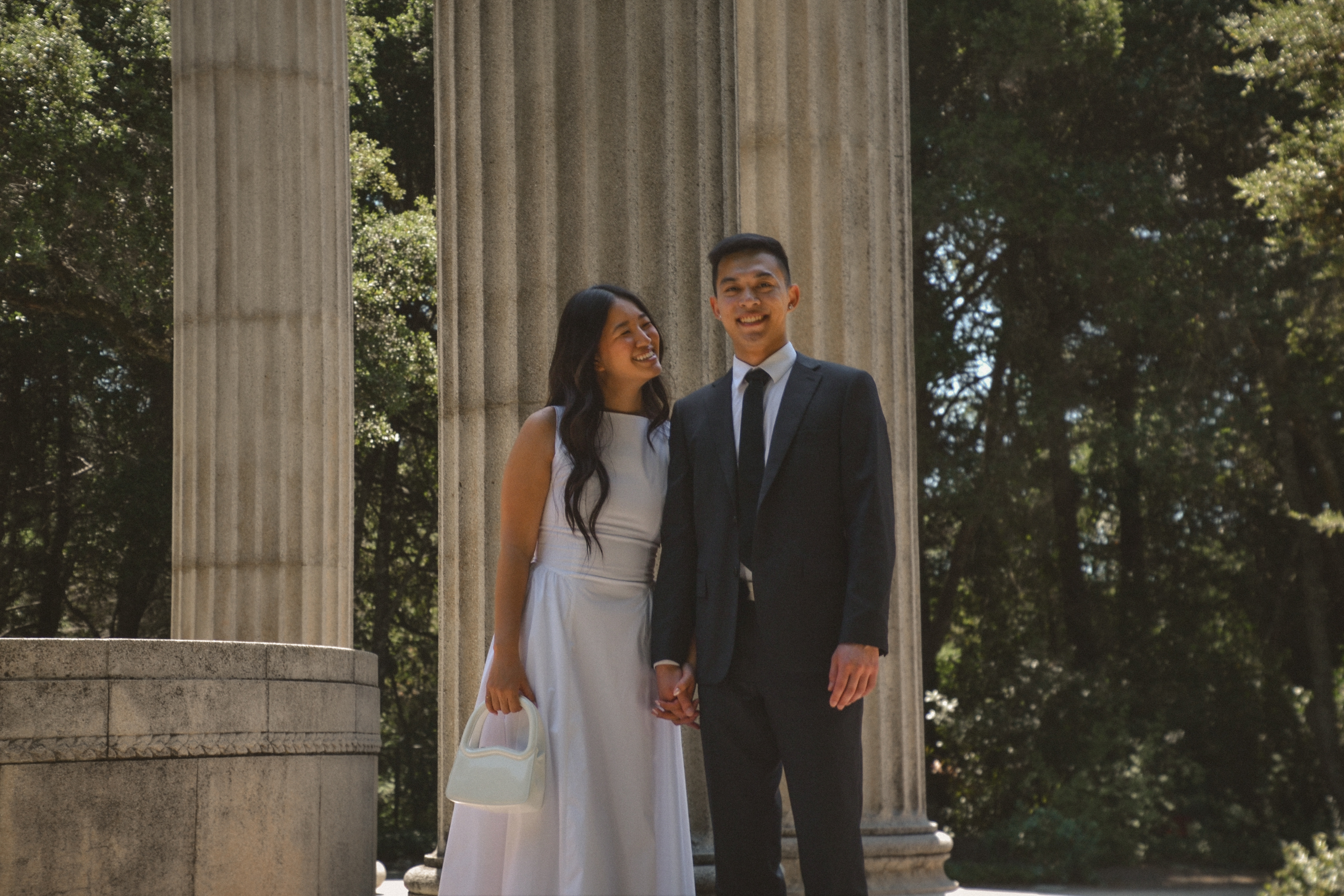 Couple at reception venue
