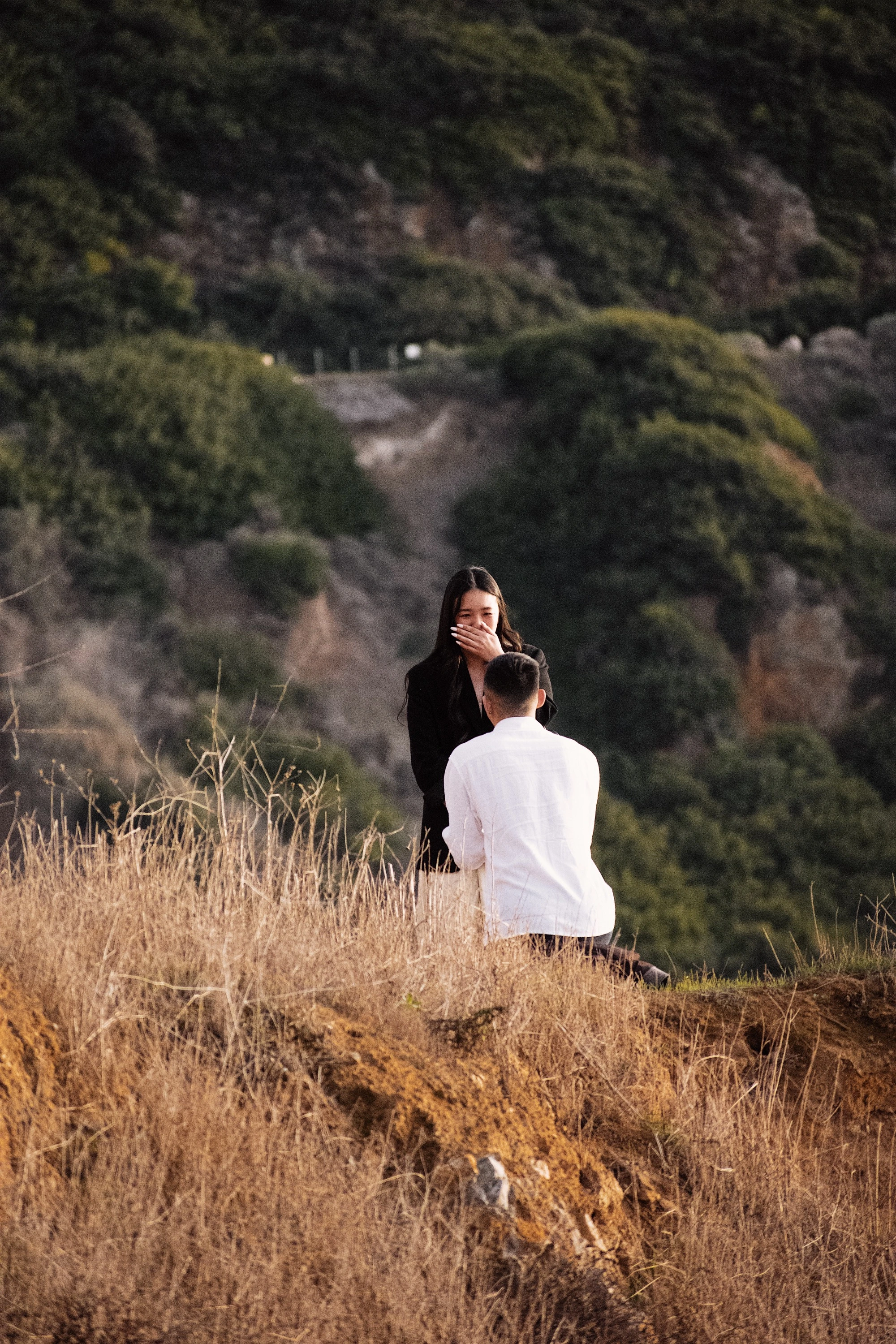 Couple in mountainous terrain